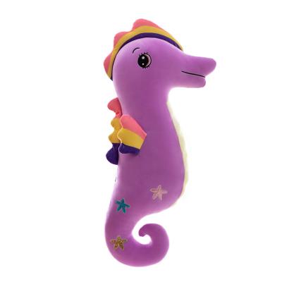 China Fasion Halloween Lovely Stuffed Plush Pillow Seahorse Plush Toys Cartoon Animal With Bow Pillow Stuffed Soft Doll for sale