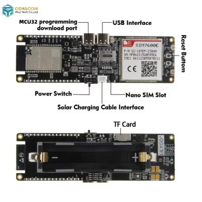 China LILYGO LTE A T-SIM7600E-L1C Module ESP32-WROVER-B Ontwikkelingsbord Te koop