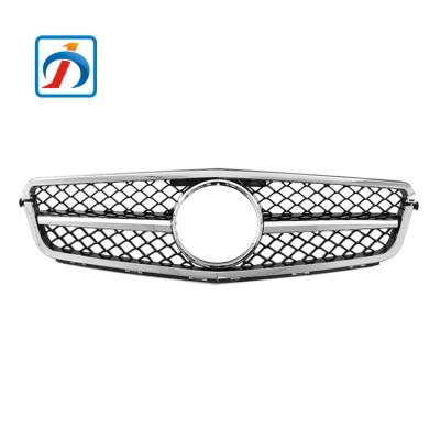 China Fashion Gloss Chrome Silver W204 Grill For C Class W204 C63 AMG Front Grill for sale