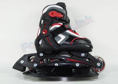 China 2 In 1 Boy Children's Adjustable Ice Roller Skate / Black Roller Blades Skates for sale