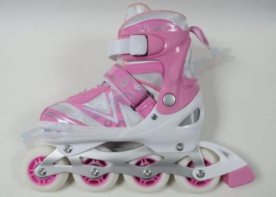 China Weicher Stiefel-Fördersystem-Rosa-Inline-Eislaufschuhe für Mädchen mit dem Komfort-Sitz aufgefüllt zu verkaufen