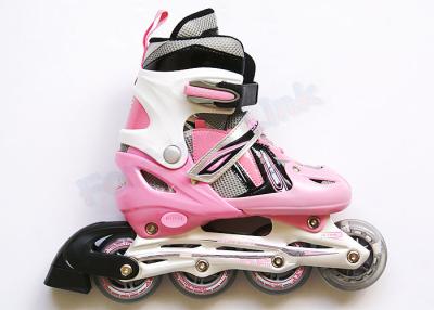 China Patins de rolo ajustáveis de patinagem das meninas das sapatas do divertimento de quatro rodas com a malha + a EVA internas à venda