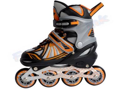 China PP Shell Indoor Outdoor Kids Adjustable Roller Skates With Embroidery PVC / Nylon Boot for sale