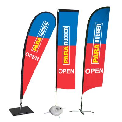 China Custom Pdyear Banners Printed Beach Feather FLYING Flag Pole And Base Flag Metal Base Flat for sale