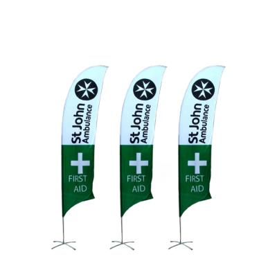 China Advertising Beach Feather Wind Swooper Flag Banner Flying FLYING Stand With Custom Printing for sale