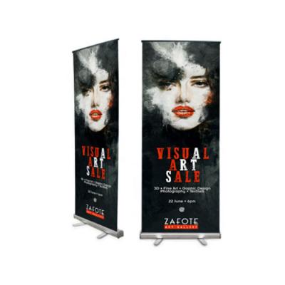 China Display Advertising Scrolling Pull Up Display Stand Digital Retractable Aluminum Custom Recycle Roll Up Banner for sale