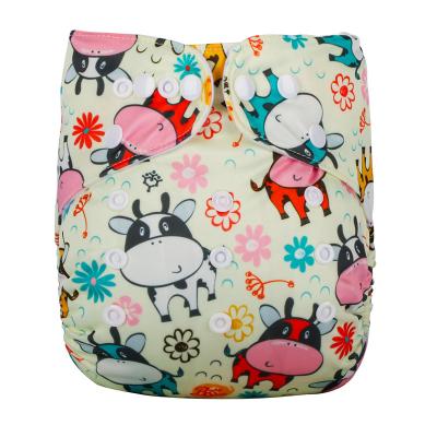 China Printed Reusable Nappies PUL Cloth Manufacturer Baby Cloth Bag Washable Cloth Diapers Diapers For Baby for sale