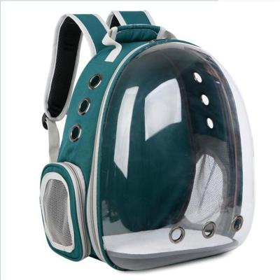 China Viable Wholesale Cheap Transparent Pet Cat Dog Travel Breathable Carrier Basket Backpack Carrier Bag for sale