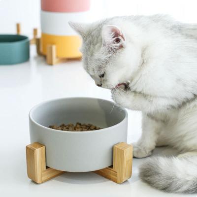 China Eco Friendly Feeding Bowls And Sustainable Designer Pet Feeders Steal Pet Food Ceramic Pet Bowls for sale