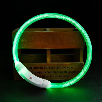 China Custom Lights Dog Led USB Rechargeable Smart Light Dog Collar And Leashes Pet Collar for sale