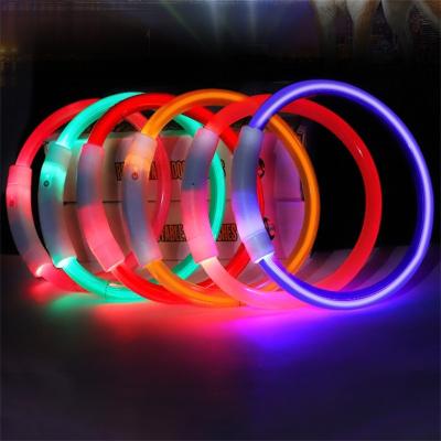 China Designer Led Dog Collar USB Light Dog Lights Other Pet Tracking Collar for sale