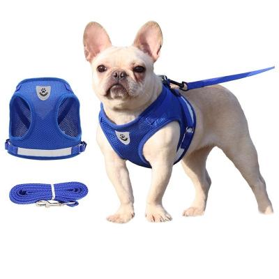 China Reflective Retractable Reversible Pet Dog Sex Adjustable Wholesale Dog Harness Set Harnesses for sale