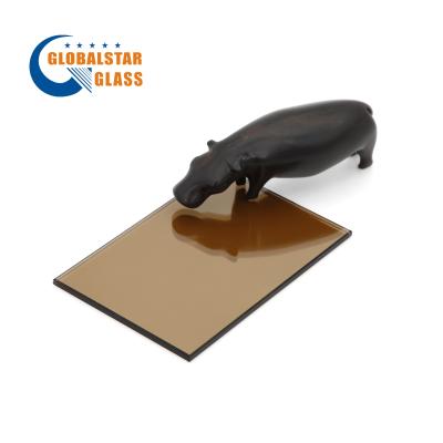 China Globalstar Modern Glass Brand For Euro 4 5 6mm Bronze Brown Ford Blue Float Reflective Building Glass for sale