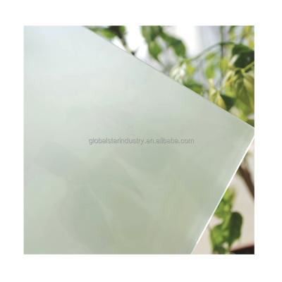 China Modern Milky 3-10mm Obscure Fingerprint Free Acid Etched Frosted Glass for sale