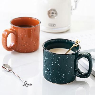 China Creative Unique Design Vintage Sky Viable Large Capacity Ceramic Mugs With Thick Handle Personalized Couple Mugs For Coffee Tea Milk for sale