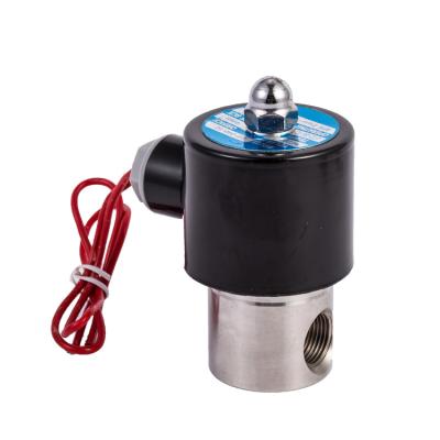 China 2S040-10 12 3/8inch 2 Volt 24vdc 2 Way Stainless Steel Water Electric Solenoid Valve for sale