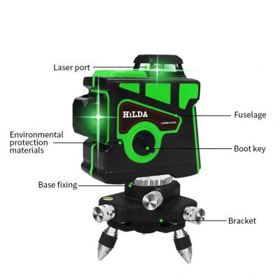 China Self Leveling Lazer Level Green Beam Laser Cross 12 Line Self Leveling Construction 3d Machine Tool Auto Rotary Level 3d Laser Level for sale