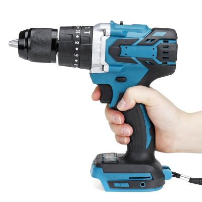 China Triple Function Two Speed ​​With Shock Function 4.0AH*2 Battery 13MM Cordless Power Drills For Power Tools 18V Brushless Wrench Impact Drill Power Screw Drivers for sale