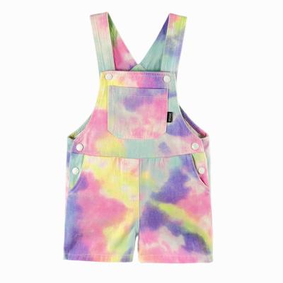 China Factory wholesale summer anti-pilling fashion design overall suit the new clothes 3 to 8 years old girls tie dye bib pants for sale