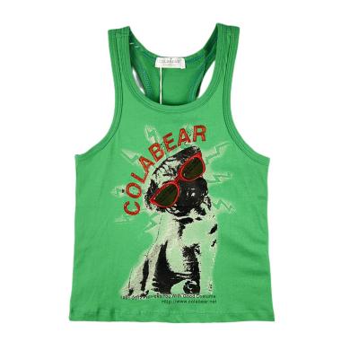 China New Casual Fashion Summer Anti-Shrink Two Colors Spring Animal And Letter Print Tank Boys Design Available Sleeveless Tops for sale