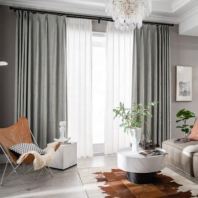 China High-precision flame retardant French curtain jacquard living room bedroom shading high-grade sense of high-grade atmosphere for sale