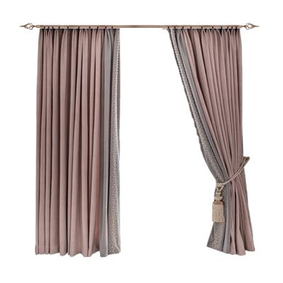 China Fire Retardant Velvet Pile Curtains With Studded Beaded Edges for sale