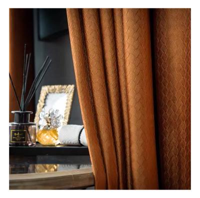 China Blackout Factory Custom Design 100% Modern Solid Blackout Luxury Living Room Velvet Window Curtains For Home for sale