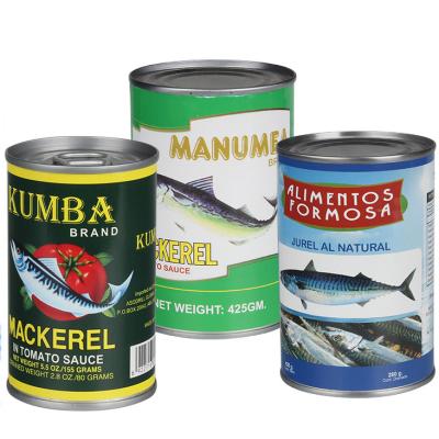 China New Season Canned 155g Canned Mackerel Fish In Vegetable Oils for sale