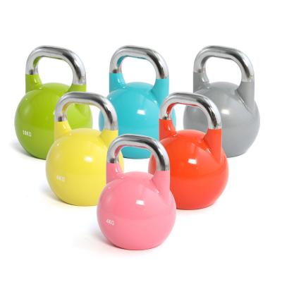 China Universal Kettlebell Colored Steel Iron Exercise Fitness Competition Kettlebell for sale