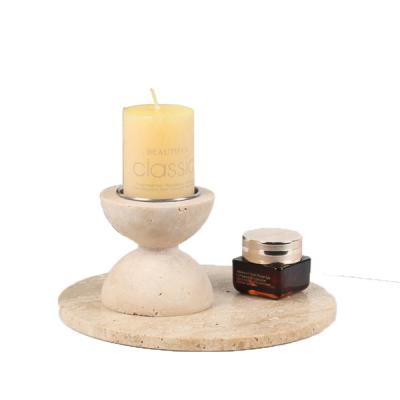 China Modern European Light Cave Paraffin Candle Holder Luxury Natural Yellow Decoration for sale