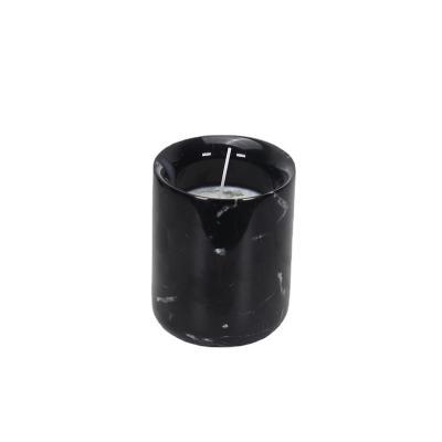 China Modern Nordic Soft Luxury Candle Jar Aromatherapy Candlestick Cylindrical Marble for sale