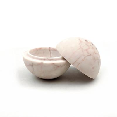 China Modern Custom Natural Marble Pink Round Censer Home Decoration Aromatherapist for sale