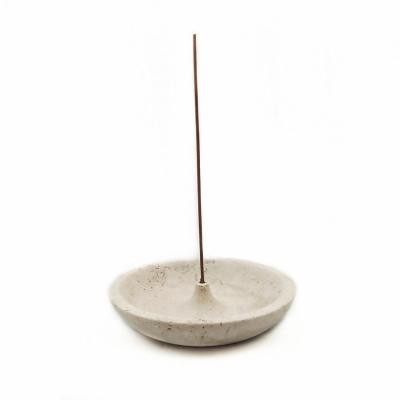 China Custom Natural Marble Round Home Middle East Incense Incense Holder Creative Indoor Decoration for sale