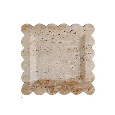 China Modern Marble tray French light luxury jewelry box retro aromatherapy tray soft decoration for sale