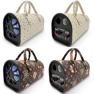 China 5 inch Special Design Handbag Bluetooth Speaker Colorful Light Display Screen Portable Wireless Speaker for sale