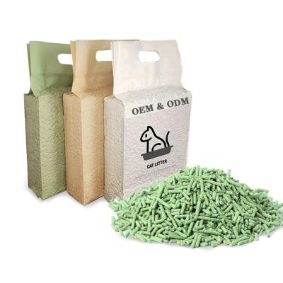 China 2022 Stocked Tofu Control Cat Friendly Flushable Super Odor Cat Litter Clumping Cat Litter for sale