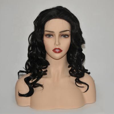 China Wig Hair Display Stand Women Wig Upper Body PVC Maniquines Female Heads Showing With Shoulders For Wig Display for sale