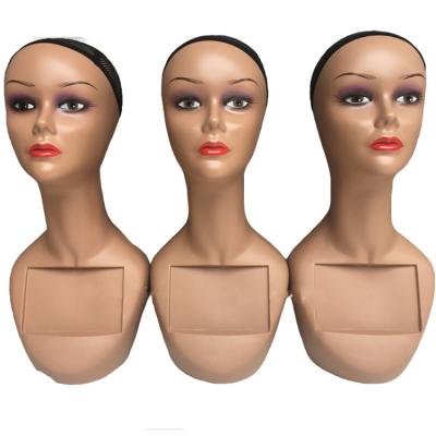 China With Hot European American Wig Head Mannequin Head Realistic Wig Beauty Scarf Hat Display Props Display Mannequin Head for sale