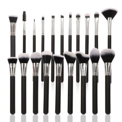 China Makes Apply Makeup Wholesale 20 Pcs Best Eyeshadow Eco Black Face High Quality Synthetic Luxury Professional Makeup Brushes Custom Logo for sale