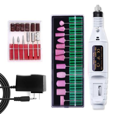 China Acrylic Professional Nail Drill Machine Manicure Milling Cutter Set Electric Nail Files Drill Bit for sale