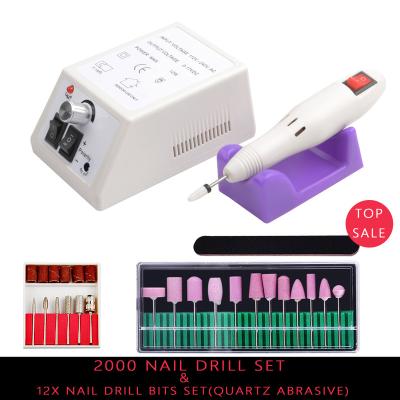 China 20000RPM Stainless Steel Electric Nail Drill Machine Mill Cutter Sets For Manicure Nail Tips Electric Nail Pedicure File for sale