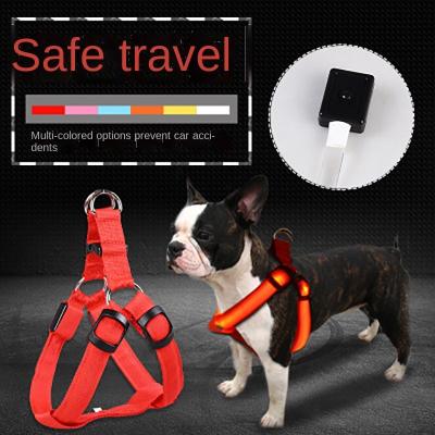 China Security Night Hundegeschirr Lights Lighting Usb Rechargeable High Quality Led Dog Harness Vest for sale