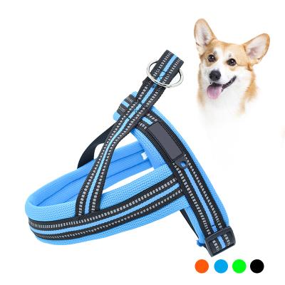 China Reflective Stylish Dogs Accessories Working Soft Safety Step In Thick Padded Reflective Dog Harness for sale