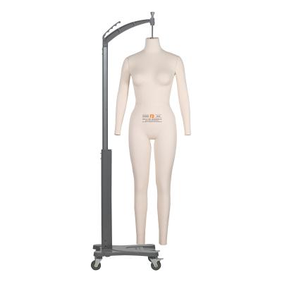 China Full Body Full Body Female Mannequin Mannequin With Folding Shoulders US Standard Size With Base Adjustable Movable Women Dummy Doll for sale