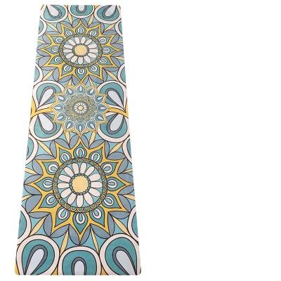 China Comfortable Custom Organic Best Fitness Gym Feel Gym Logo Pilates Eco Friendly Suede Folding Yoga Mat for sale