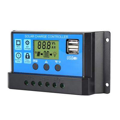 China Solar Charge Controller 10/20/30 USB Charger Discharge Controller Street Light Charging Controller for sale