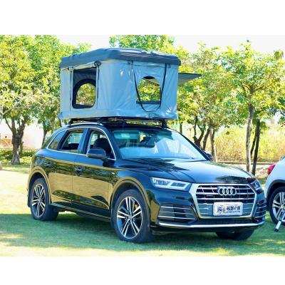 China Extended Type Hard Shell Roof Top Tent For Aluminum Car Camping Roof Top Outdoor Camping Raising Roof Top Car Tent 3-4 People for sale