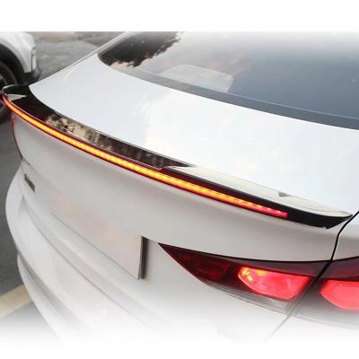 China Carbon Fiber + LED Car LED Spoiler Carbon Fiber Led Rear Tail Wing Brake Warning Light Turn Stream Light 1.3m Spoiler Signal Led Light Guides for sale