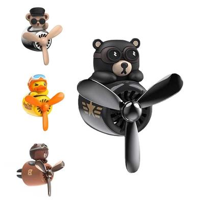 China Y2K bear driver car decoration, car air freshener, solid air purifier air conditioner air vent car aromatherapy“ for sale