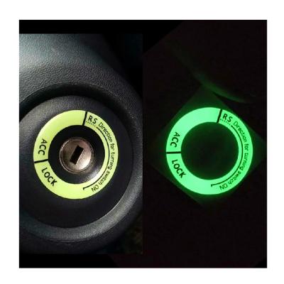 China Cute / 3D Cartoon Car Ignition Switch Cover Luminous Key Ring Hole Cover Sticker Car Styling for sale